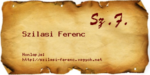 Szilasi Ferenc névjegykártya